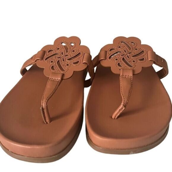 Sam & Libby Tan‎ Alexandra Slip On Flip Flop Sandal Women's Size 7.5 - Picture 1 of 11
